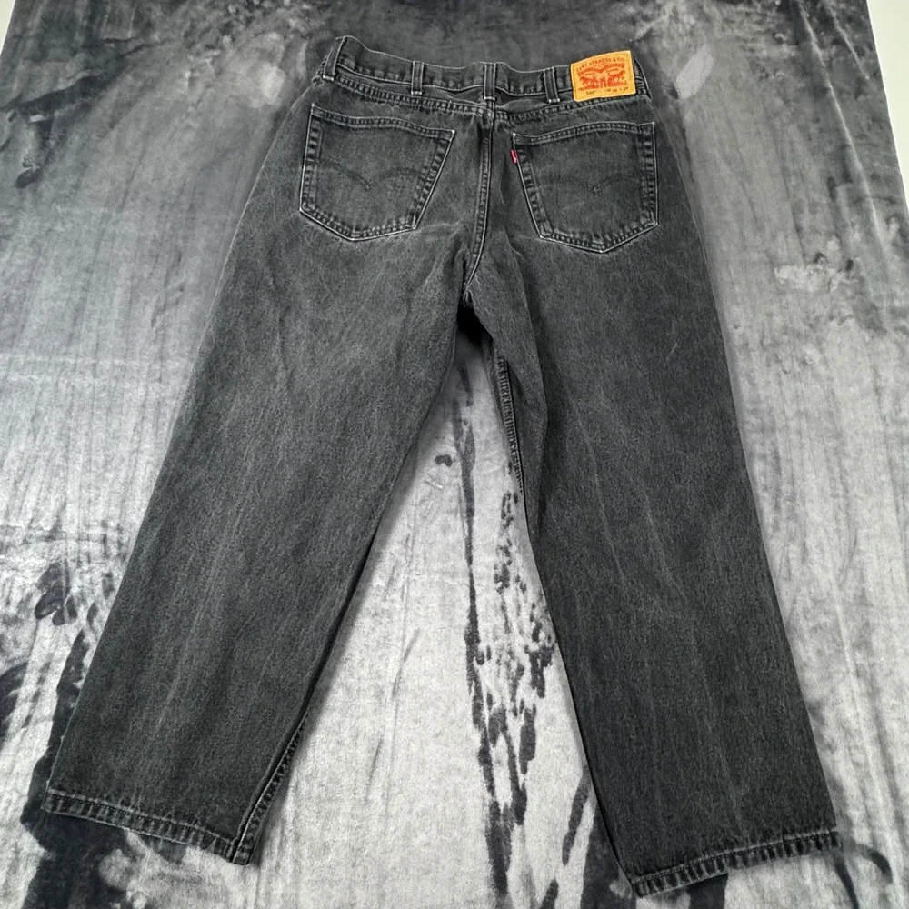 Levi's 550 Relaxed Fit Jeans Mens 38x29 Black Tapered Leg Denim 3234